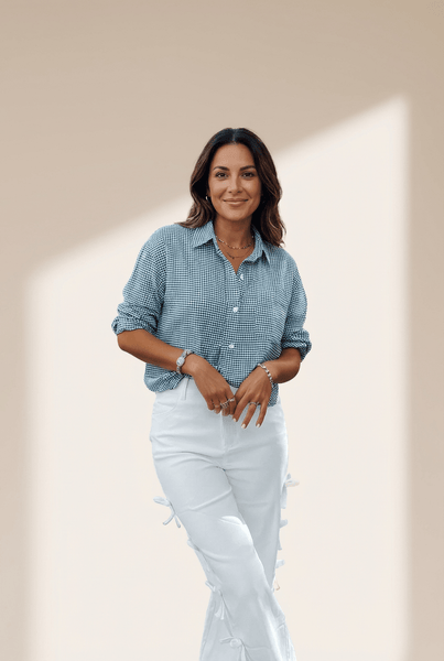 Women's White High-Waisted Straight Leg Jeans with Bow Detail