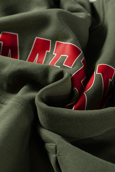 Women's Women’s Olive Green 'Merry' Varsity Graphic Hoodie