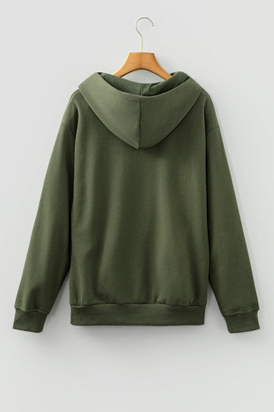 Women's Women’s Olive Green 'Merry' Varsity Graphic Hoodie