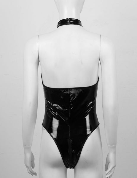 Leather Choker Bodysuit lingerie 39.00 Fashion Play