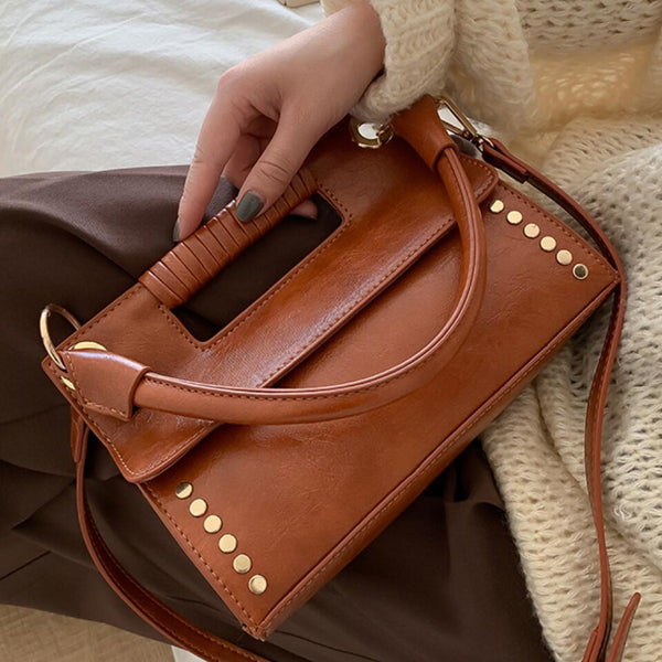 Western Style Leather Handbag
