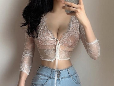 Embroidery Lace Shirt
