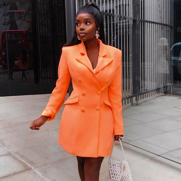 Orange Suit Dress