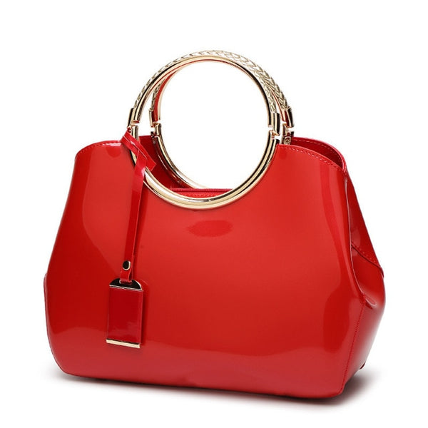 Patent Leather Ring Handbag