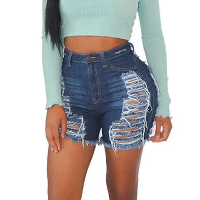 Tailor Ripped Denim Shorts