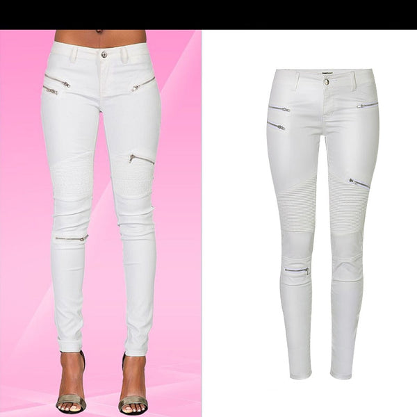 Ivory Zip Low Waist Pants