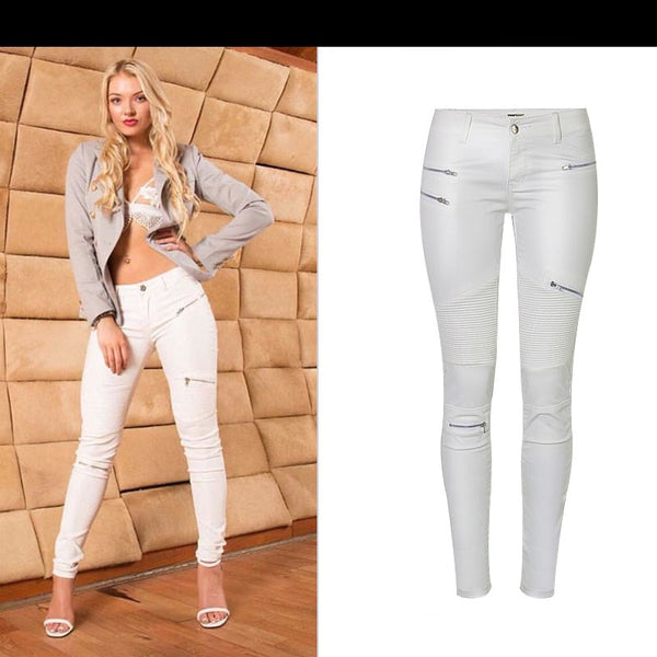 Ivory Zip Low Waist Pants